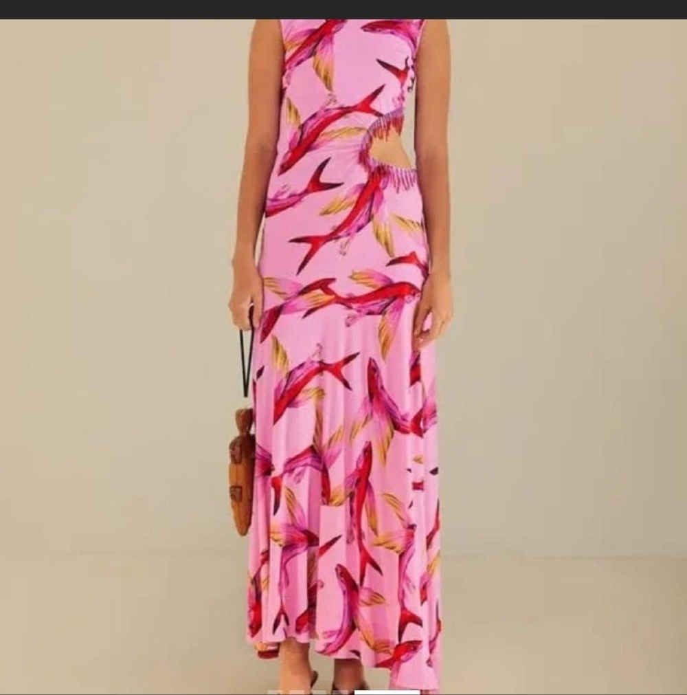 Farm Rio Flying Fish Cut Out Maxidress - Picture 4 of 7